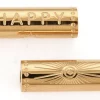 Perle talisman - colonne Happy - doré à l'or fin 14 K - 15 mm