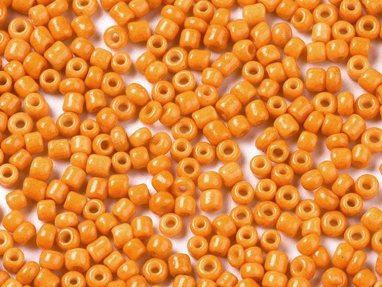 Perles de rocailles en tube - Orange Melon - 2 mm