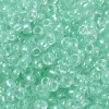 Perles de rocailles en tube - Lustre vert - 2 mm