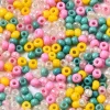Perles de rocailles en tube - Mélange arc-en-ciel jaune - 2 mm