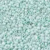 Perles de rocailles en tube - Vert d'eau clair - 2 mm
