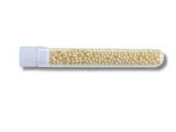 Perles de rocailles en tube - Coquillage beige - 2 mm
