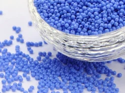 Perles de rocailles en tube - Bleuet - 2 mm