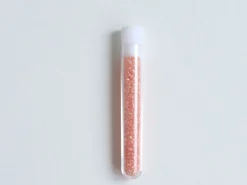 Perles de rocailles transparentes en tube 2 mm - Glass lustre saumon