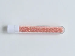 Perles de rocailles transparentes en tube 2 mm - Glass lustre saumon