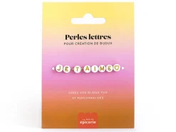 Perles lettres "Je t'aime" pour bracelet à personnaliser