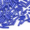 Perles tubes bugle - Bleu cobalt - 6 mm - 10 g