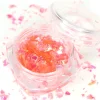 Petit pot de paillettes holographiques et irrégulières - orange corail