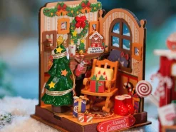 Pièce miniature - Cheminée de Noël (Christmas Fireplace) - Rolife
