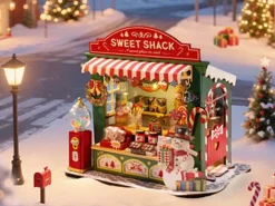 Pièce miniature - Stand de bonbons de Noël (Christmas Candy Stand) - Rolife