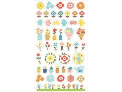 Planche de 48 stickers planner - Fleurs