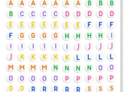 Planches d'autocollants - Lettres Alphabet - Only Happy Things