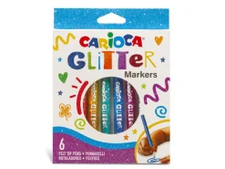 Pochette de 6 feutres paillettes à pointe fine - Carioca