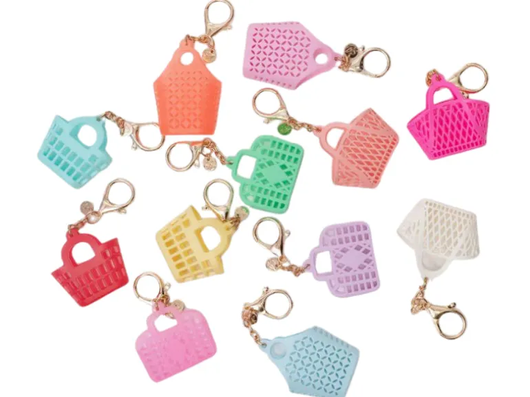 Porte-clef sac de plage rétro cerise - Sun Jellies
