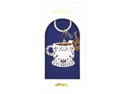 Porte-clés en émail But First Coffee - ATWS