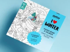 Poster géant à colorier - I love winter