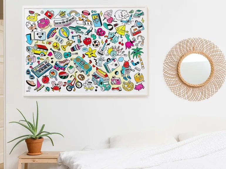 Poster géant à colorier - Pop - OMY