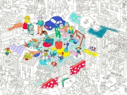 Poster géant en papier à colorier - KIDS LIFE - OMY