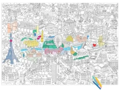 Poster géant en papier à colorier - PARIS - OMY