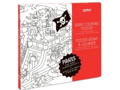 Poster géant en papier à colorier - PIRATES - OMY