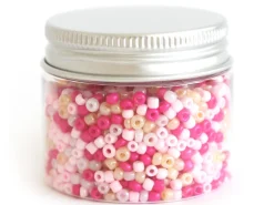 Pot de 60 grammes de perles de rocailles 3mm - girl power