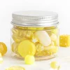 Pot de perles en plastique - nuances de jaune