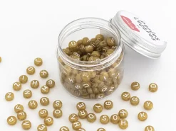 Pot perles lettres – Or