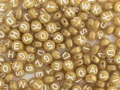 Pot perles lettres – Or