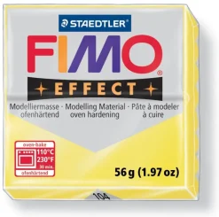 Pâte Fimo EFFECT Translucide Jaune 041