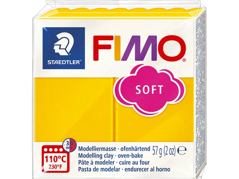 Pâte Fimo Soft Jaune TOURNESOL 16