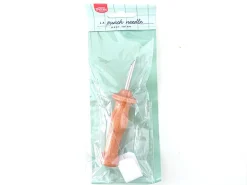 Punch needle / aiguille magique pour laine - manche en bois - 8/10 mm