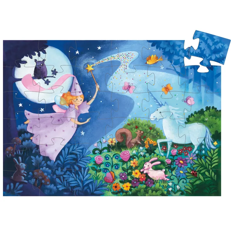 Puzzle la fée et la licorne - 36 pièces