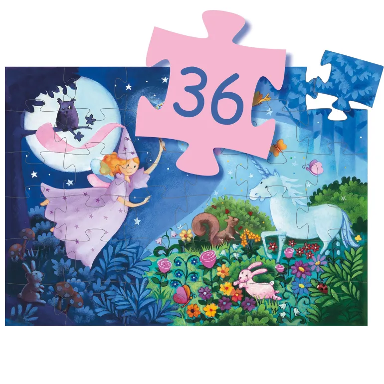Puzzle la fée et la licorne - 36 pièces