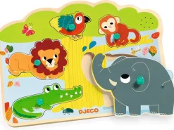 Puzzle sonore en bois - Baobab - les animaux de la savane