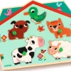 Puzzle sonore en bois - Ouaf woof - les animaux familiers