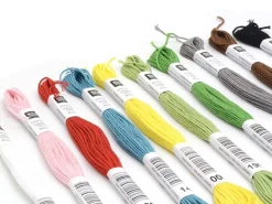 Set de 10 couleurs de fil à broder