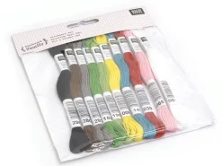 Set de 10 couleurs de fil à broder