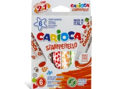 Set de 6 feutres double pointe - Carioca Stamperello