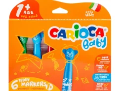 Set de 6 feutres marqueurs 1+ - Carioca Baby Teddy