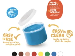 Set de 8 peintures à doigts pour enfants dès 2 ans - 8 x 50 ml