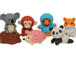 Set de gommes kawaii - Les animaux de la forêt - Iwako (Made in Japan)