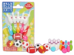 Set de gommes kawaii - Sport - Iwako (Made in Japan)
