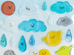 Stickers coréen vinyle épais - pluie