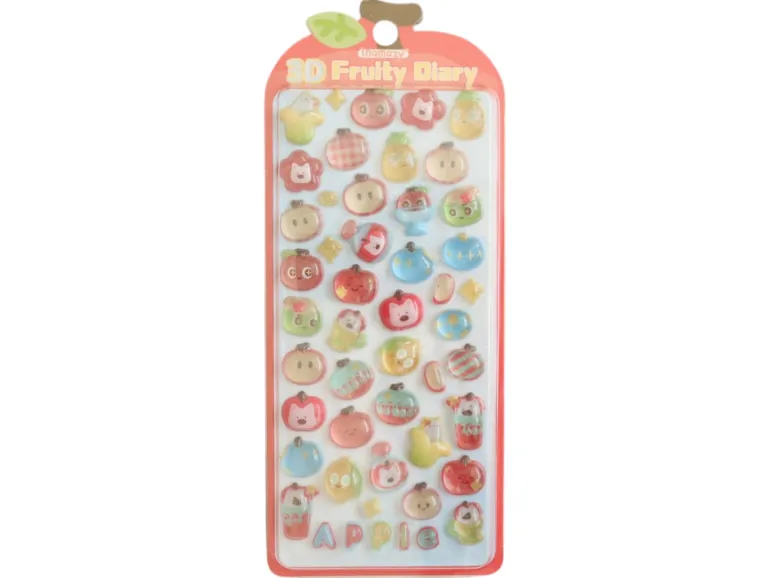 Stickers 3D Fruity Diary - pomme
