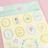 Stickers design motif mimosa