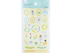 Stickers design motif mimosa