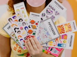 Stickers Halloween tête de mort en feutrine - Pipsticks