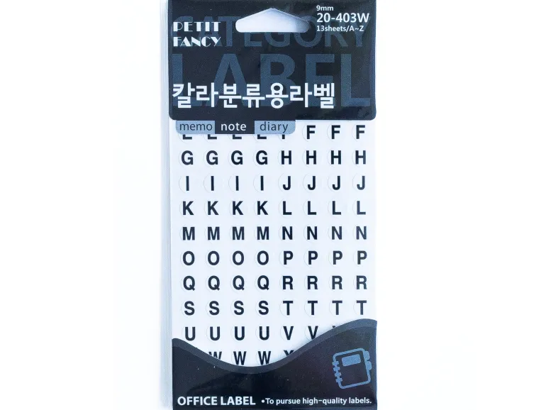 Stickers lettres - 13 planches