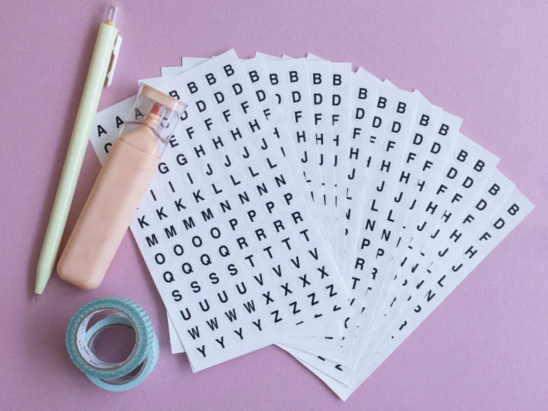 Stickers lettres - 13 planches