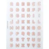 Stickers lettres - bubble rose